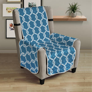 Fishing Rope Knots Pattern Print Armchair Protector