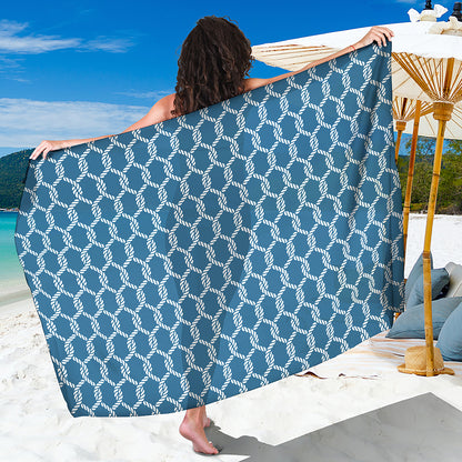 Fishing Rope Knots Pattern Print Beach Sarong Wrap