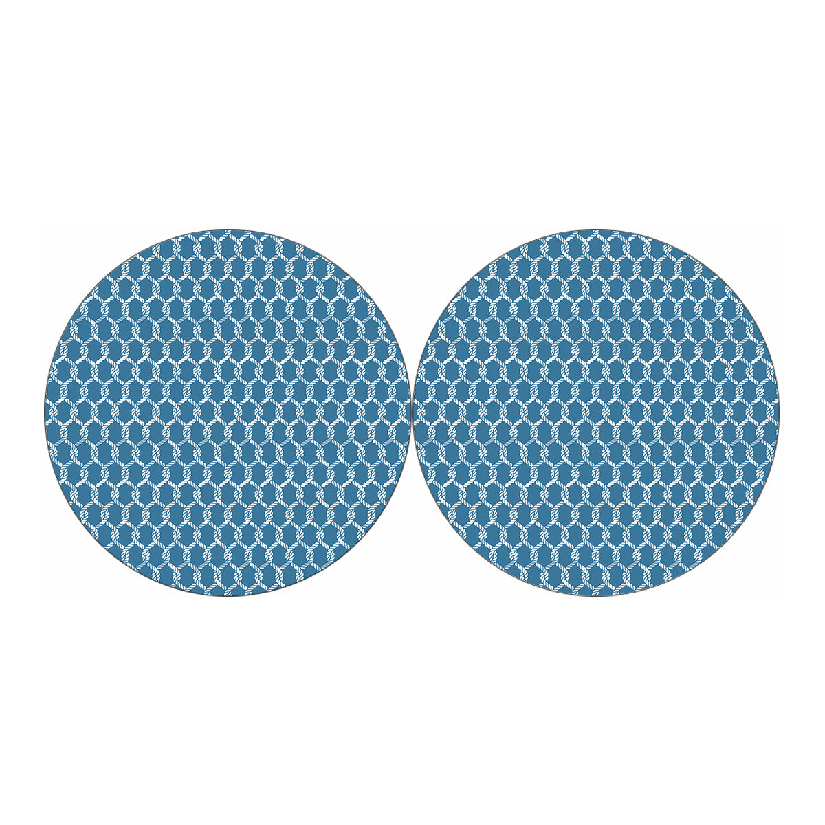Fishing Rope Knots Pattern Print Car Coasters