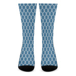 Fishing Rope Knots Pattern Print Crew Socks