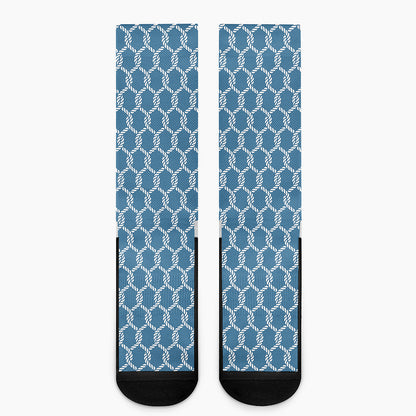 Fishing Rope Knots Pattern Print Crew Socks