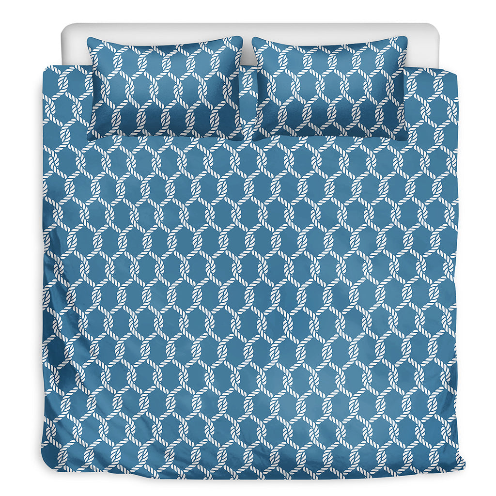 Fishing Rope Knots Pattern Print Duvet Cover Bedding Set