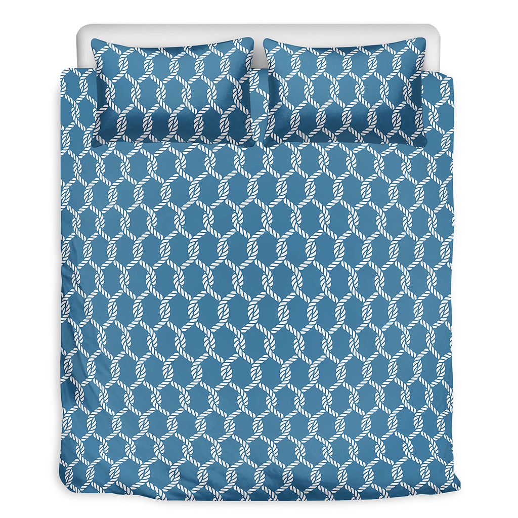 Fishing Rope Knots Pattern Print Duvet Cover Bedding Set
