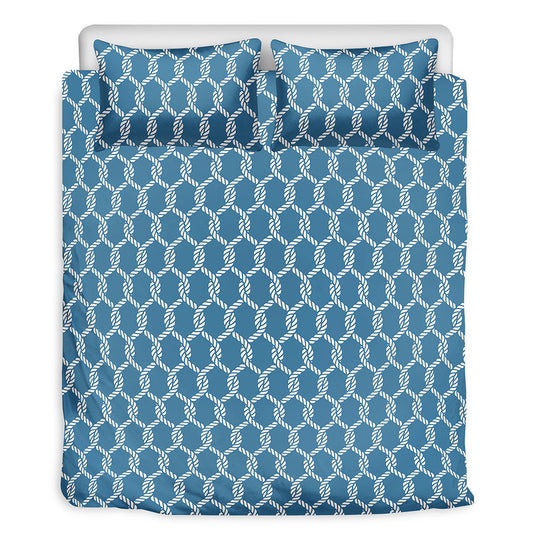 Fishing Rope Knots Pattern Print Duvet Cover Bedding Set
