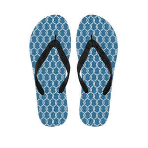 Fishing Rope Knots Pattern Print Flip Flops