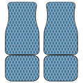 Fishing Rope Knots Pattern Print Front and Back Car Floor Mats