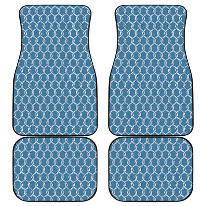 Fishing Rope Knots Pattern Print Front and Back Car Floor Mats