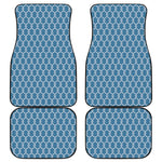 Fishing Rope Knots Pattern Print Front and Back Car Floor Mats