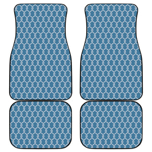 Fishing Rope Knots Pattern Print Front and Back Car Floor Mats