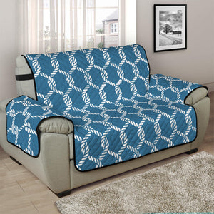 Fishing Rope Knots Pattern Print Half Sofa Protector