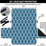 Fishing Rope Knots Pattern Print Loveseat Protector