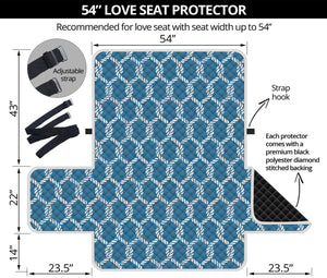 Fishing Rope Knots Pattern Print Loveseat Protector