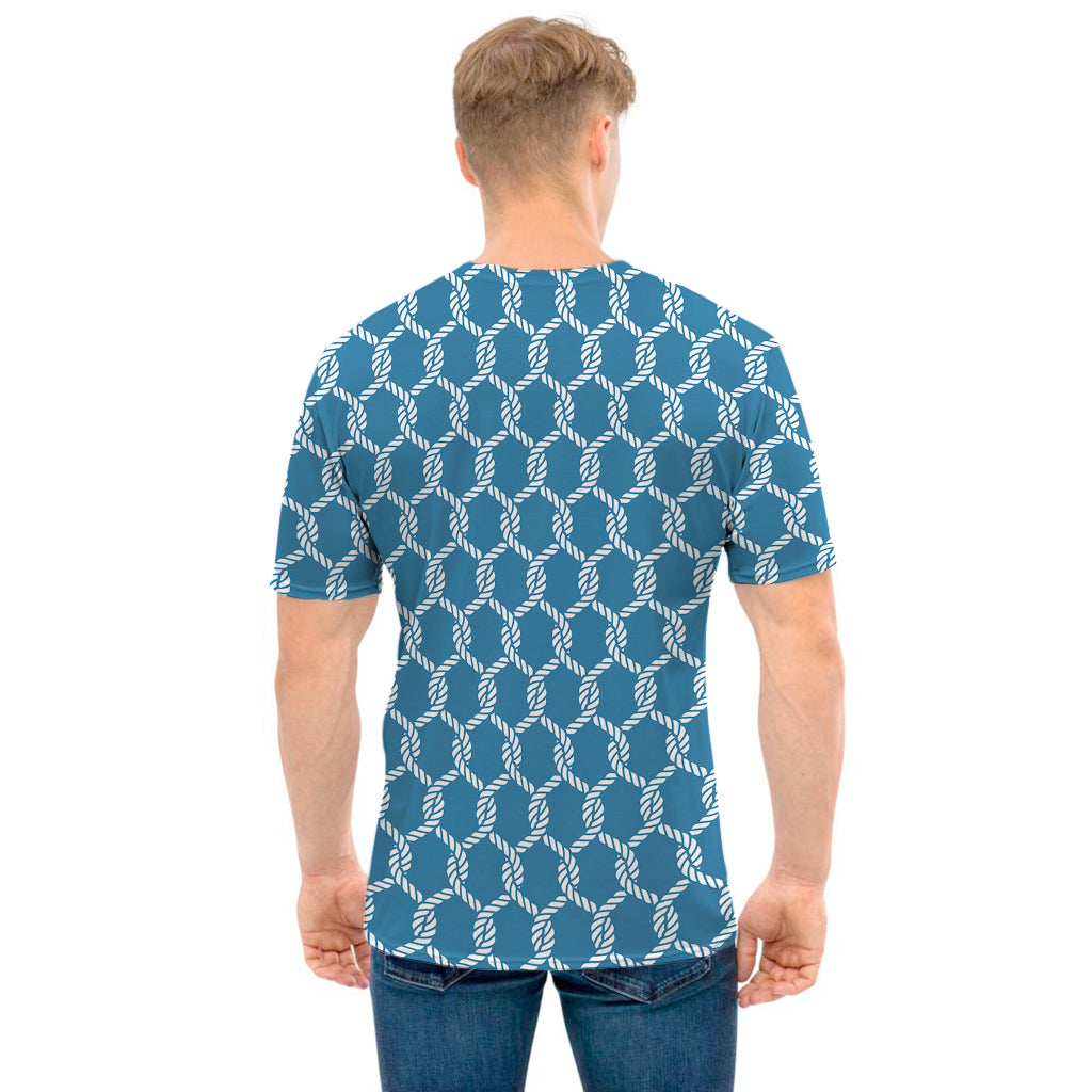 Fishing Rope Knots Pattern Print Men's T-Shirt