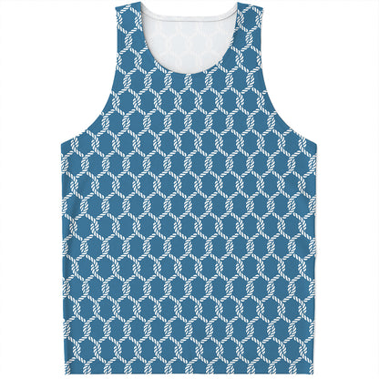 Fishing Rope Knots Pattern Print Men's Tank Top
