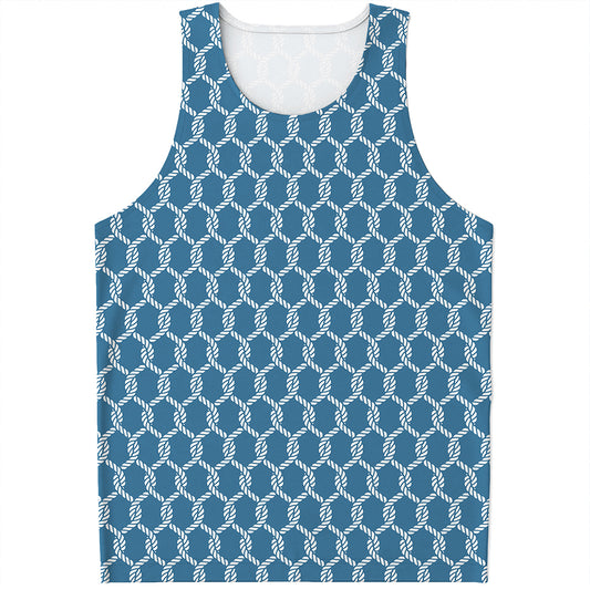 Fishing Rope Knots Pattern Print Men's Tank Top