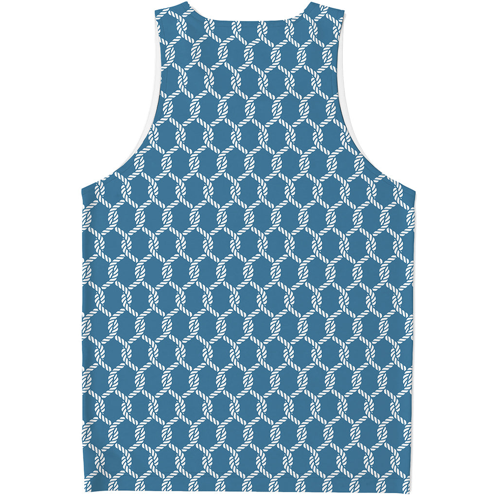 Fishing Rope Knots Pattern Print Men's Tank Top