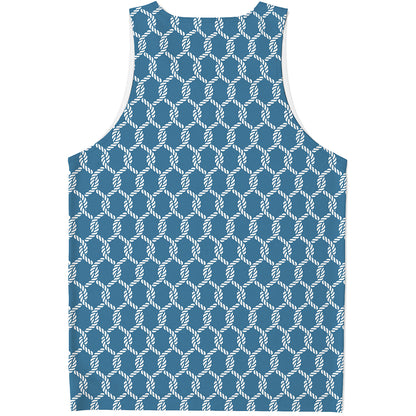Fishing Rope Knots Pattern Print Men's Tank Top