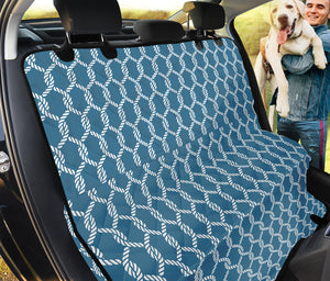 Fishing Rope Knots Pattern Print Pet Car Back Seat Cover