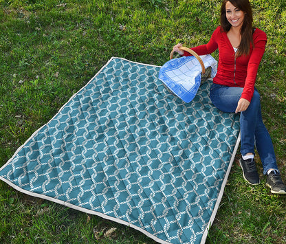 Fishing Rope Knots Pattern Print Quilt