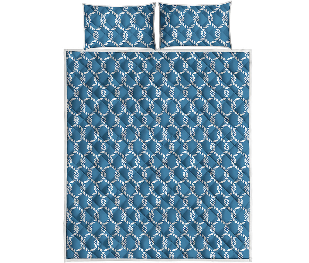 Fishing Rope Knots Pattern Print Quilt Bed Set