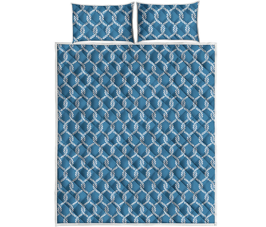 Fishing Rope Knots Pattern Print Quilt Bed Set