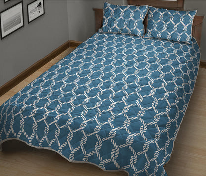 Fishing Rope Knots Pattern Print Quilt Bed Set