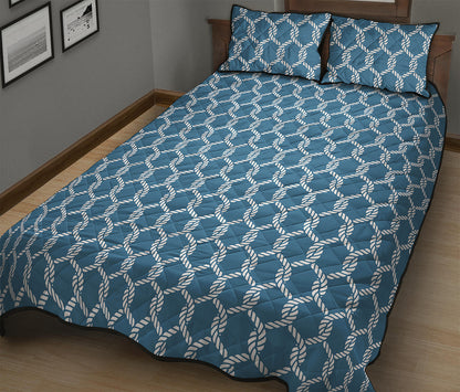 Fishing Rope Knots Pattern Print Quilt Bed Set