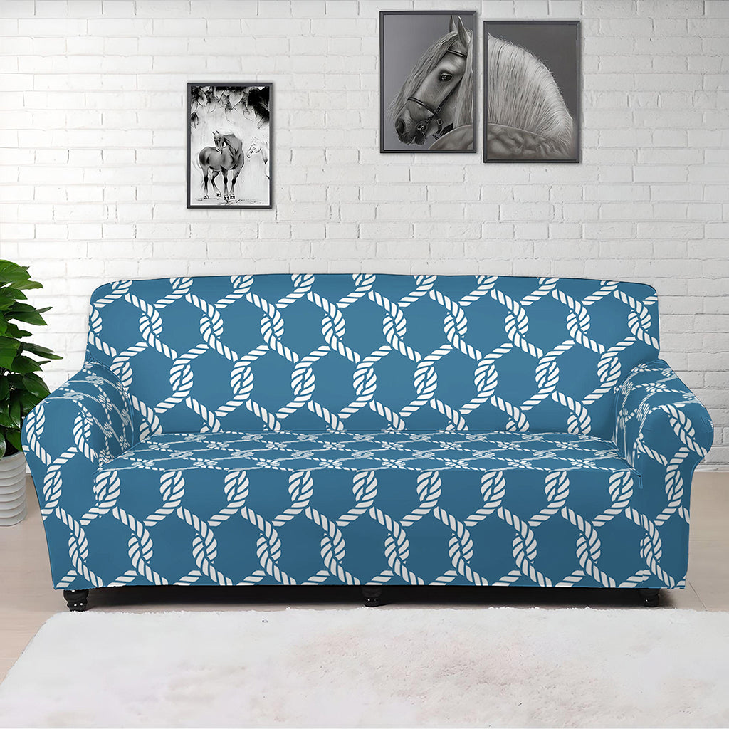 Fishing Rope Knots Pattern Print Sofa Cover