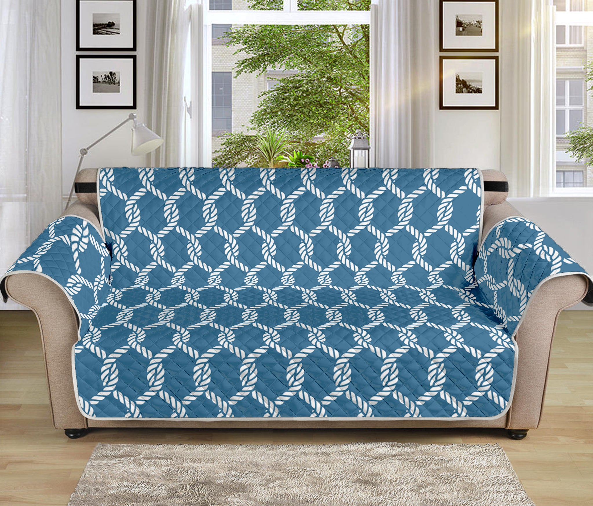 Fishing Rope Knots Pattern Print Sofa Protector