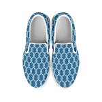 Fishing Rope Knots Pattern Print White Slip On Shoes