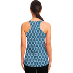 Fishing Rope Knots Pattern Print Women's Racerback Tank Top
