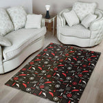 Fishing Theme Pattern Print Area Rug