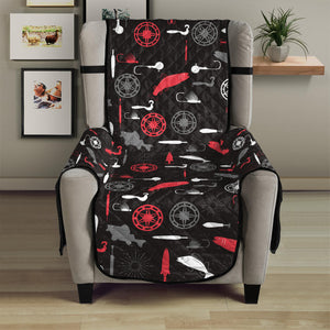 Fishing Theme Pattern Print Armchair Protector