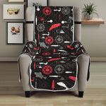 Fishing Theme Pattern Print Armchair Protector