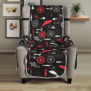 Fishing Theme Pattern Print Armchair Protector