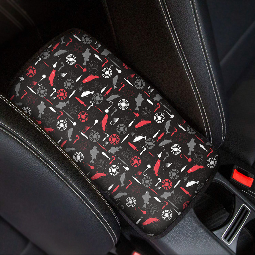 Fishing Theme Pattern Print Car Center Console Cover