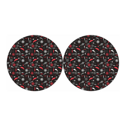 Fishing Theme Pattern Print Car Coasters