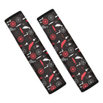 Fishing Theme Pattern Print Car Seat Belt Covers