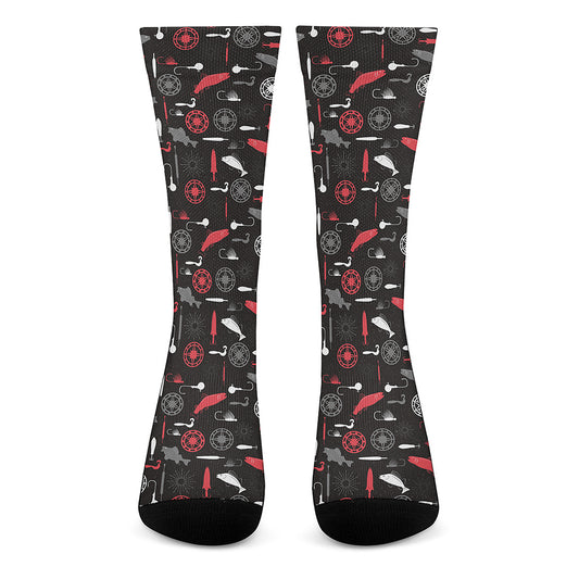 Fishing Theme Pattern Print Crew Socks