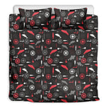 Fishing Theme Pattern Print Duvet Cover Bedding Set