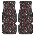 Fishing Theme Pattern Print Front and Back Car Floor Mats