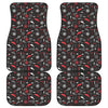 Fishing Theme Pattern Print Front and Back Car Floor Mats