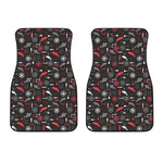 Fishing Theme Pattern Print Front Car Floor Mats