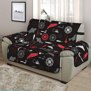 Fishing Theme Pattern Print Half Sofa Protector