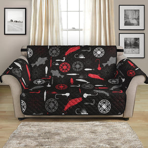 Fishing Theme Pattern Print Loveseat Protector