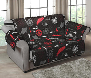 Fishing Theme Pattern Print Loveseat Protector