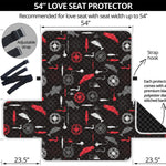 Fishing Theme Pattern Print Loveseat Protector