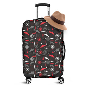 Fishing Theme Pattern Print Luggage Cover