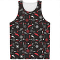 Fishing Theme Pattern Print Men's Tank Top
