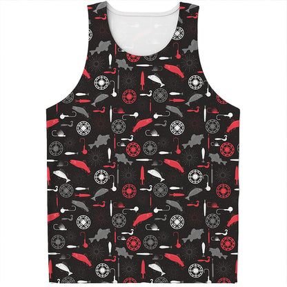 Fishing Theme Pattern Print Men's Tank Top